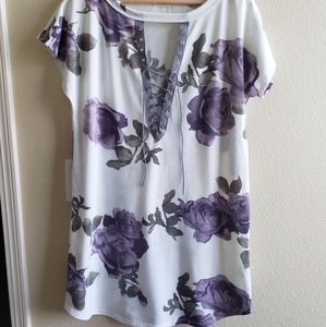 Floral print Tshirt dress
